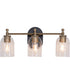 Council 3-Light Lighting Flat Black/Satin Brass