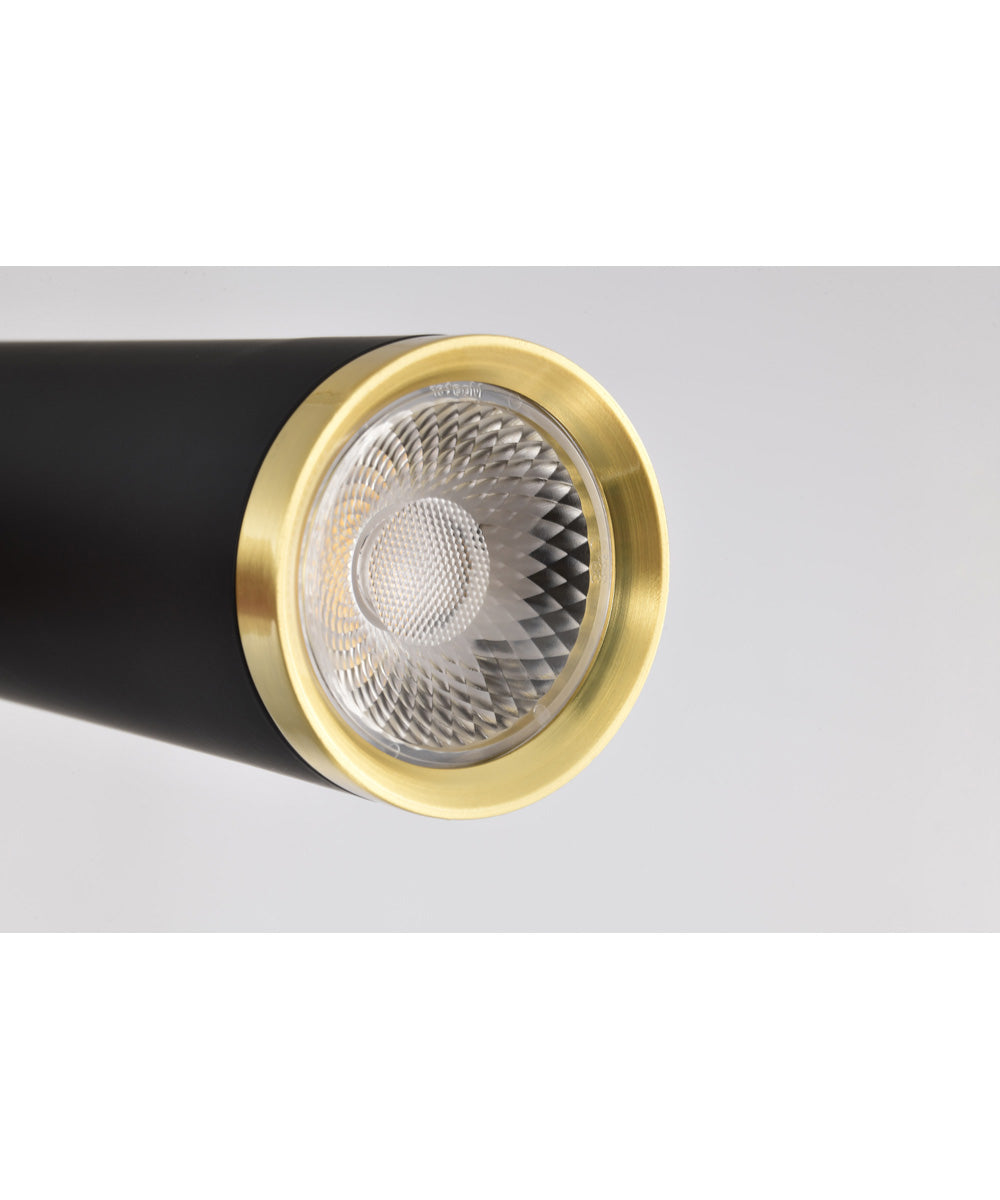 Melrose  Pendant Matte Black / Brushed Brass