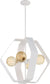 24"W Zen 4-Light Pendant White
