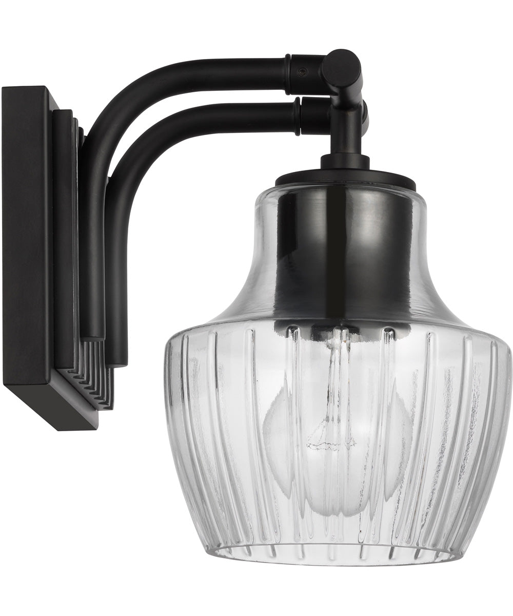 Destin 1-Light Vanity & Wall Black / Silver Accents