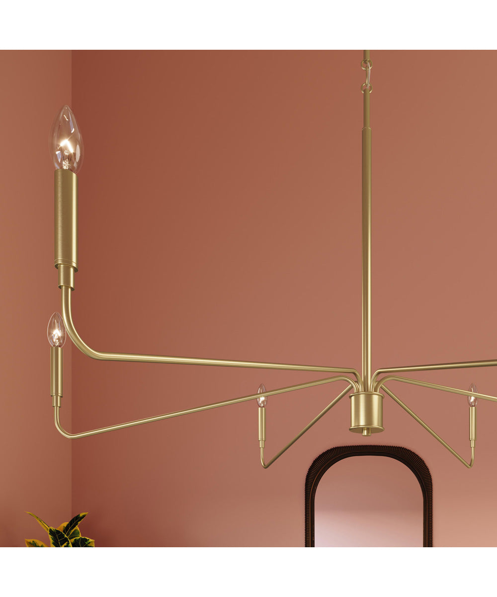 Pilar Extra Large 6-Light Chandelier Brushed Gold