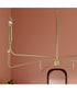 Pilar Extra Large 6-Light Chandelier Brushed Gold