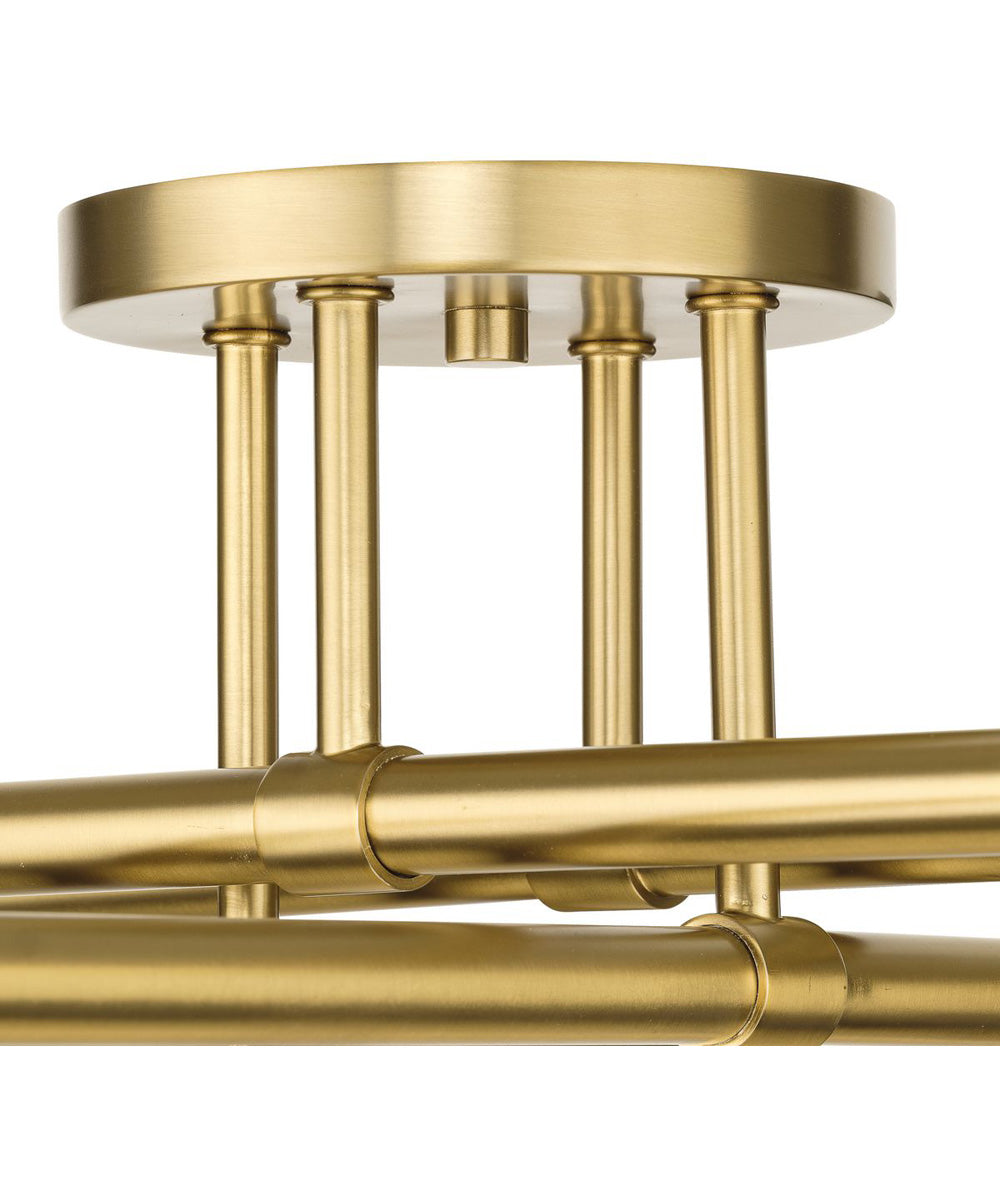 Arya 4-Light 20" Semi-Flush Mount Light Brushed Gold
