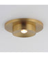 Caldera Narrow Optic LED Flush Mount Natural Aged Brass