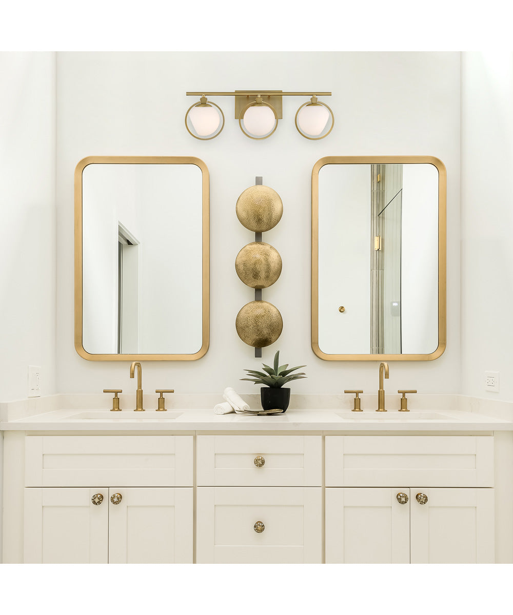 Teatro 3 Light Vanity Brushed Gold