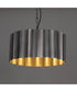 Allegra Large 1-Light Pendant Gunmetal / Gold