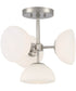 Zio 4 Light Chandelier Convertible Polished Nickel