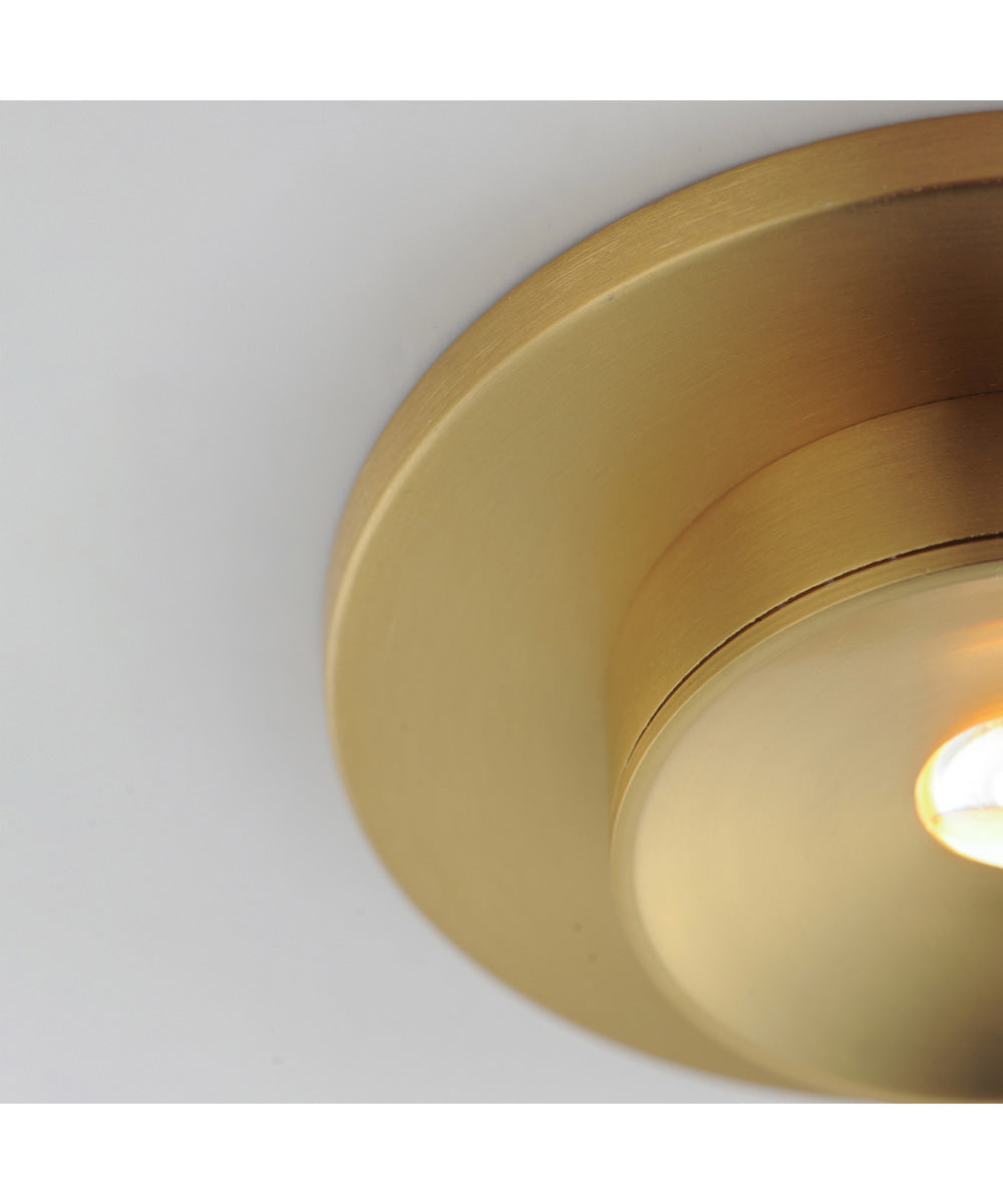 Caldera Narrow Optic LED Flush Mount Natural Aged Brass