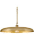 Sadie 1-Light Medium Dome Chandelier in Lacquered Brass