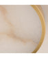 Slab 5.5 inch LED Alabaster Flush Mount Natural Aged Brass