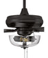 EOS 2 Light Clear Bowl 52" Ceiling Fan 2-Light Fan Flat Black