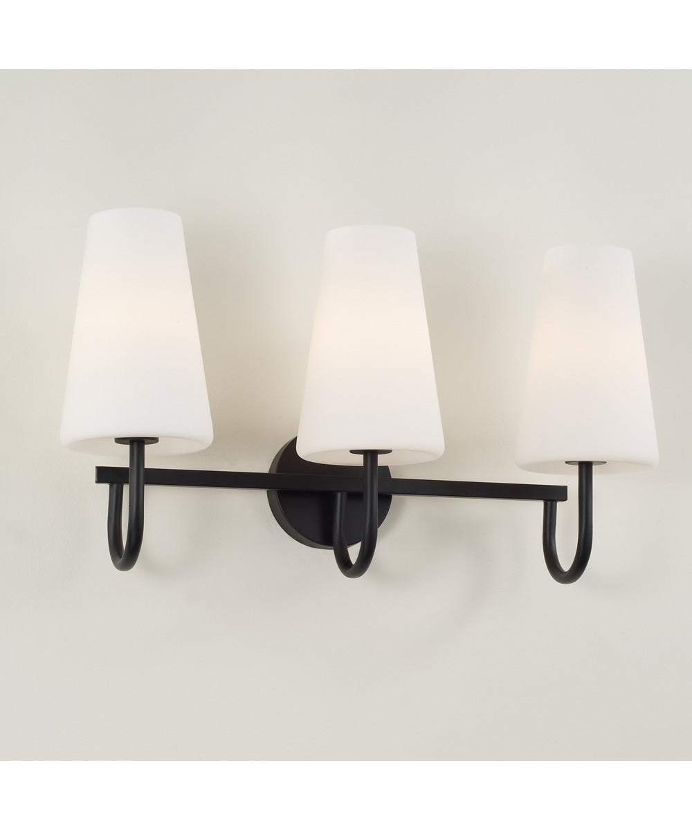 Averitt 3-Light Vanity Matte Black