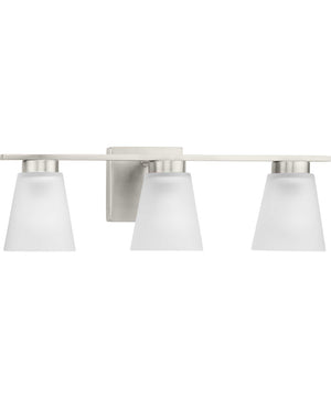 Tanner 3-Light Transitional Vanity Light Brushed Nickel
