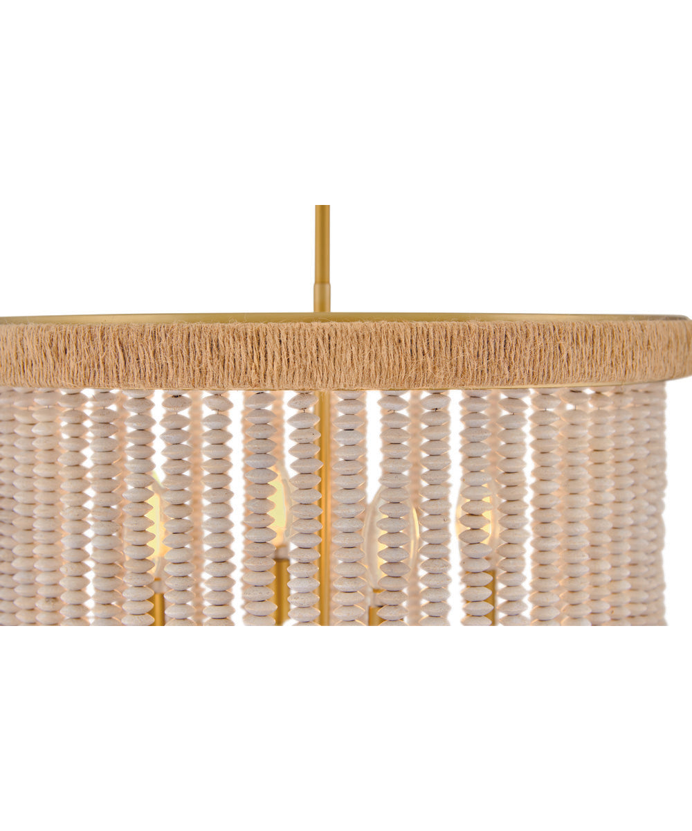 Indra 4-Light Large Convertible Semi-Flush Mount in Lacquered Brass