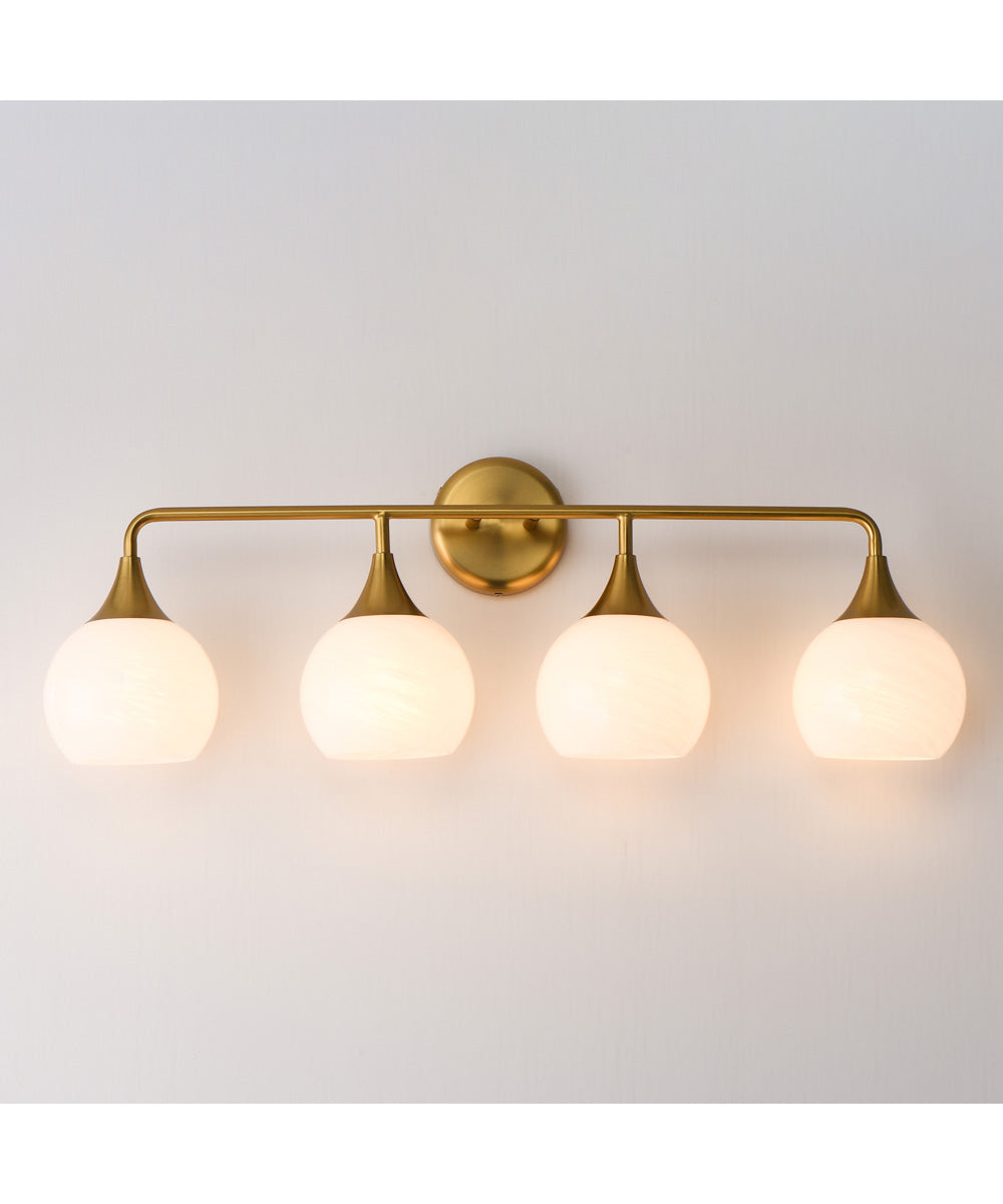 Neve 4-Light Bath Vanity Natural Aged Brass