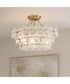 Wright 4-light Semi Flush Mount Brushed Gold