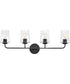 Kline 4-Light Large Four Light Vanity in Black