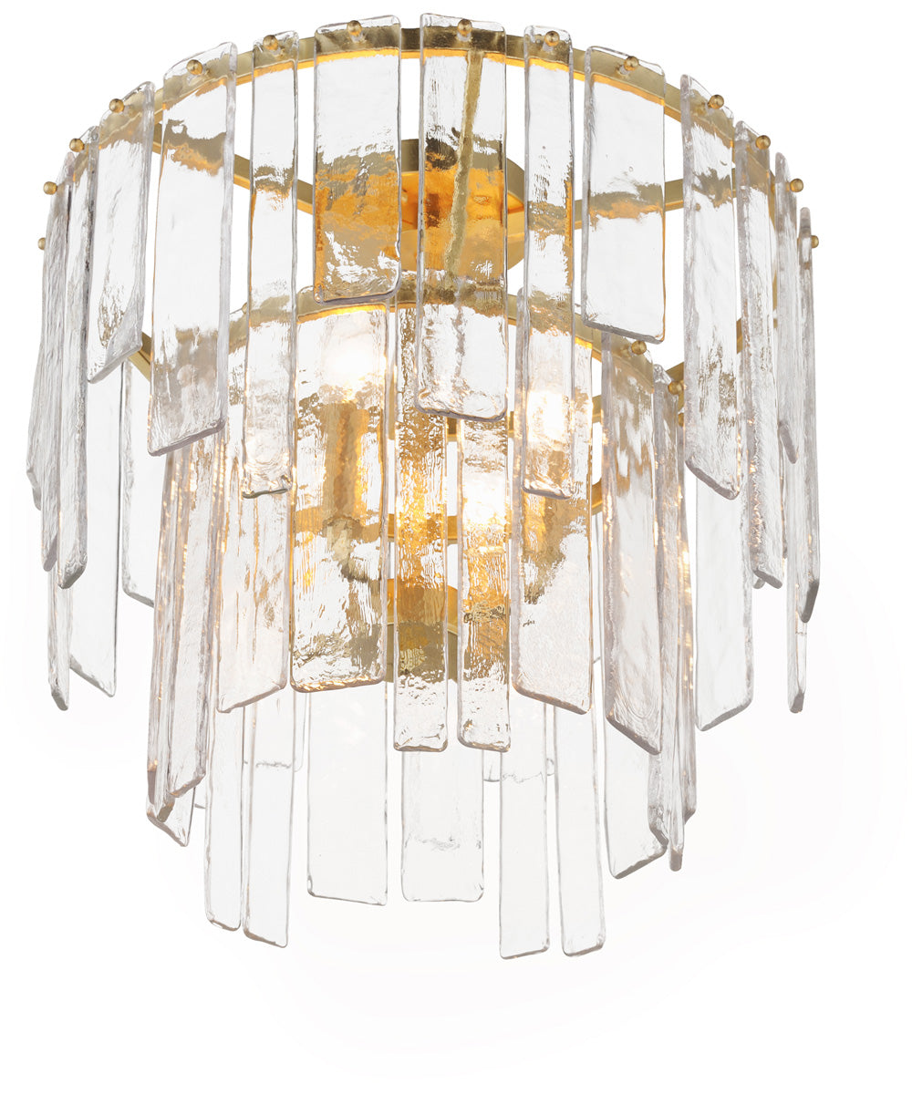Warren 4-Light Semi-Flush / Pendant Gold Leaf