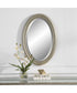 21x31" Wall Mirror Metallic Silver with Subtle Brown Antiquing