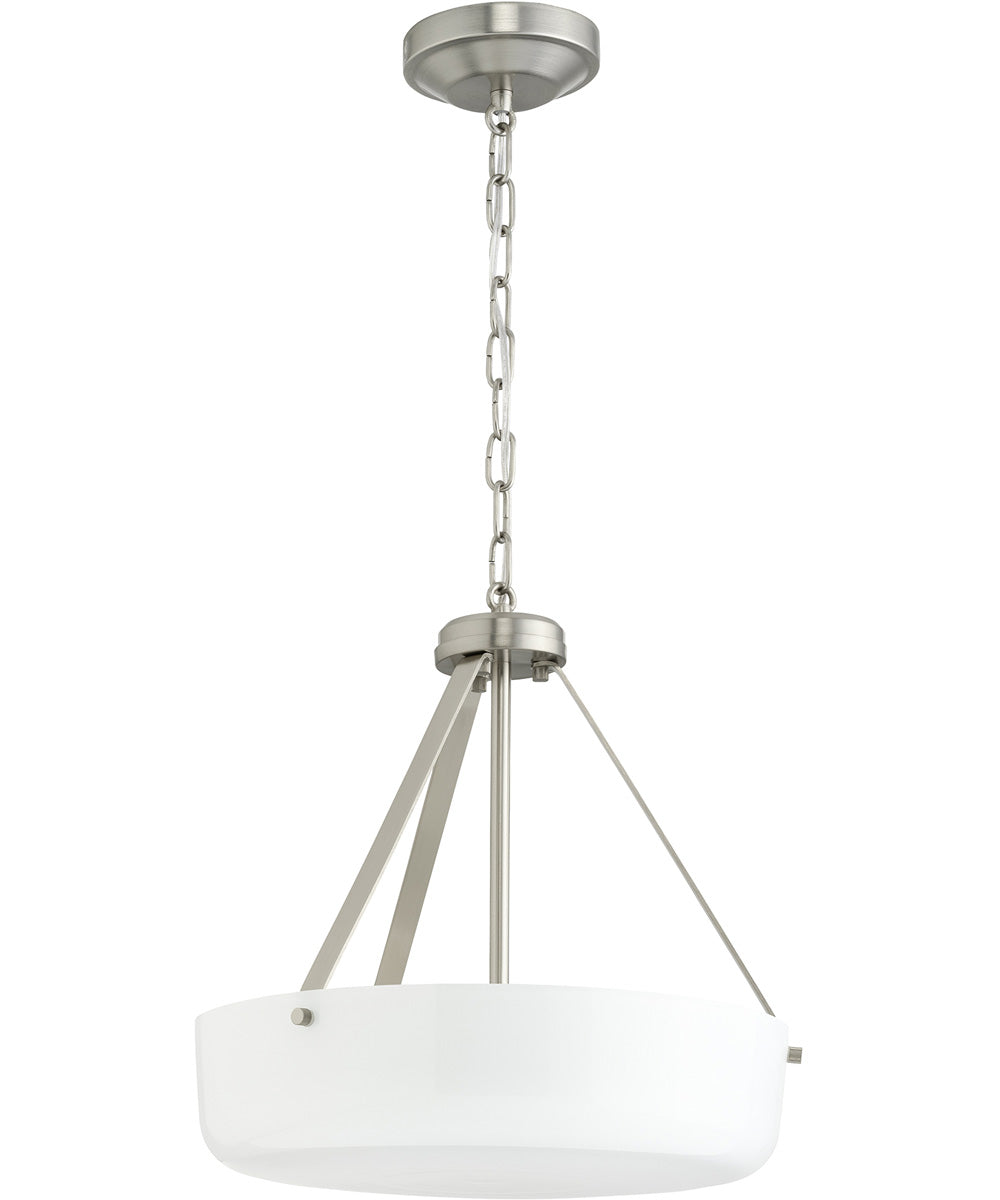 Lieon 2-Light Convertible Pendant Brushed Nickel