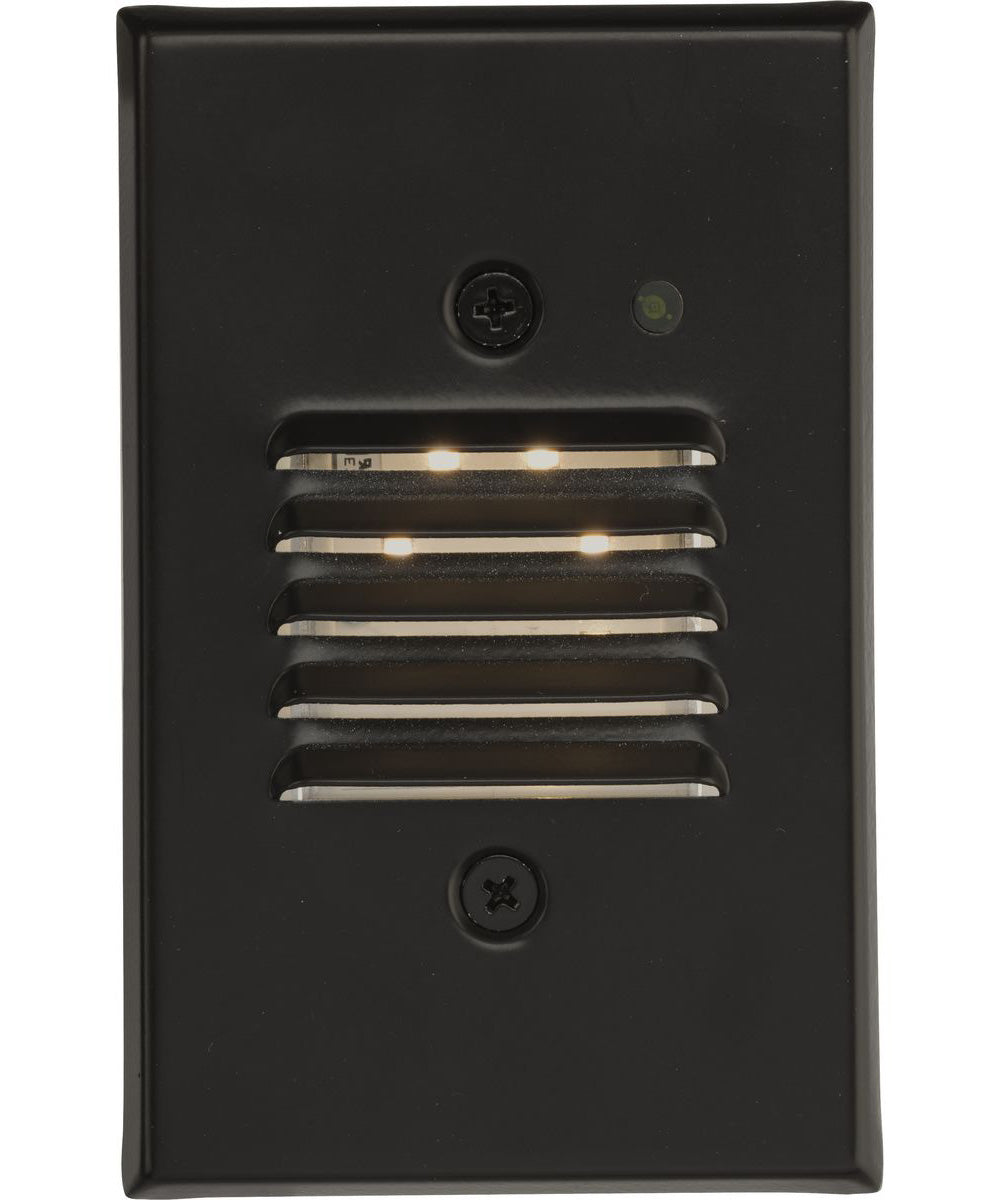 LED Indoor/Outdoor Integrated LED Wall or Step Light with Photocell Antique Bronze