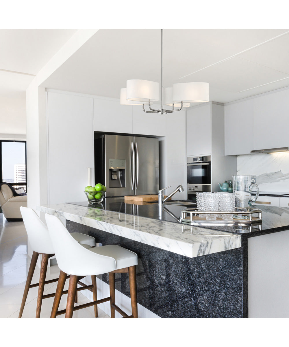 Midtown 4 Light Chandelier Polished Nickel