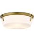 Rowen 3-Light Close-to-Ceiling Natural Brass