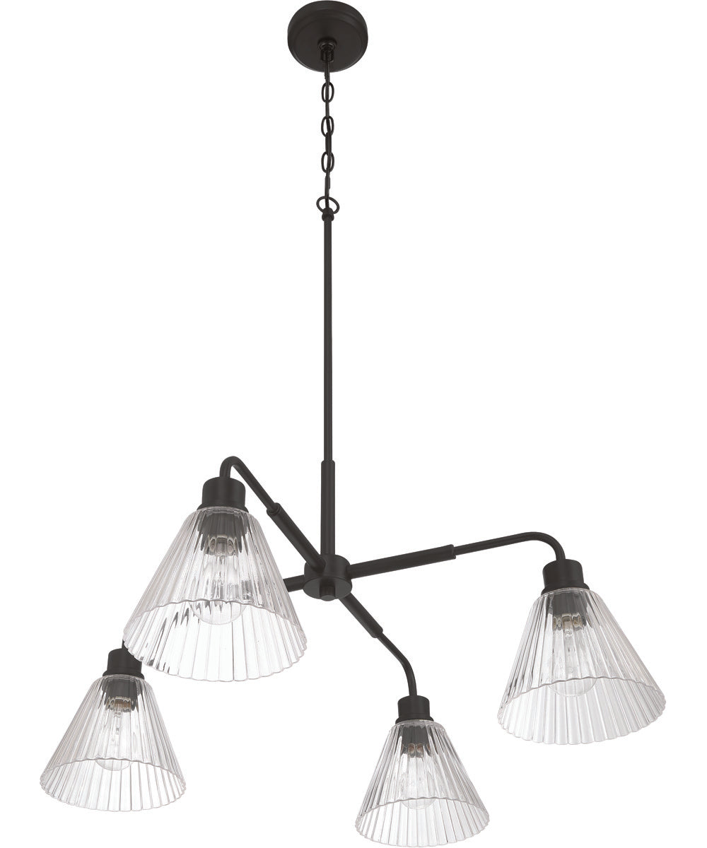 Pleated 4-Light Lighting Flat Black