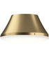 Avra Medium 2-Light Flush Mount with Etched White Glass Shade Brushed Gold