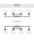 Reines 4-Light Bath Vanity with Clear Glass Shades Brushed Nickel