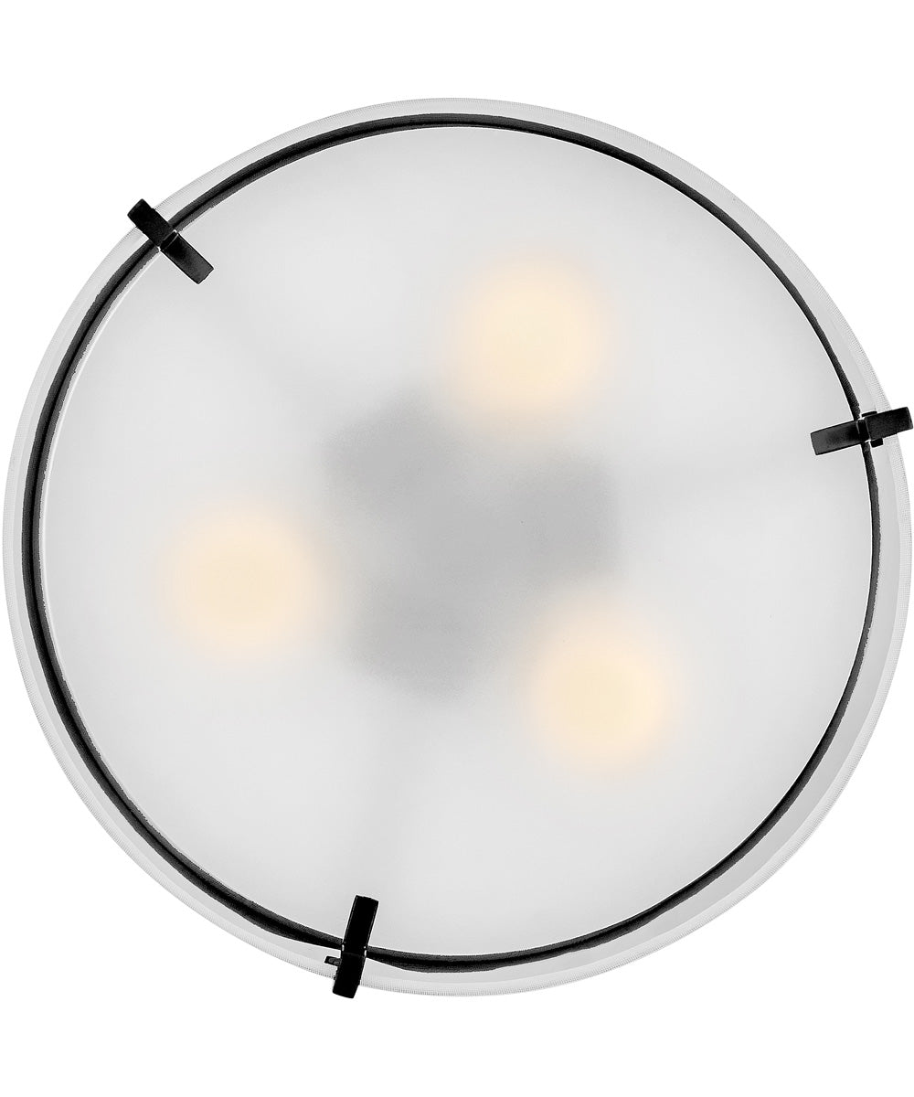 Halle 3-Light Medium Semi-Flush Mount in Black