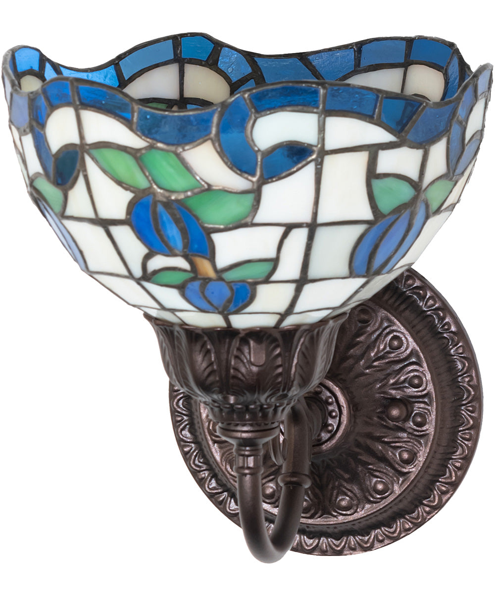 8" Wide Roseborder Wall Sconce
