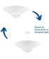 Pinellas 25 in. 4-Light Flush Mount White Plaster