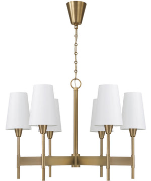 Leland 6-Light Chandelier Aged Brass