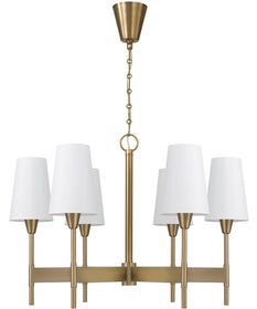 Leland 6-Light Chandelier Aged Brass