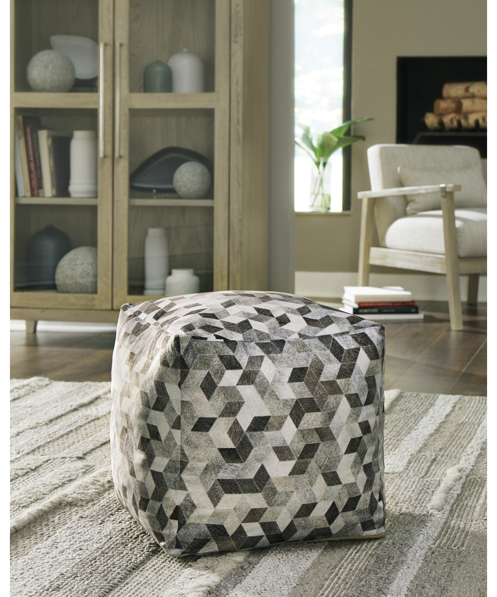 Albermarle Pouf Gray/Brown