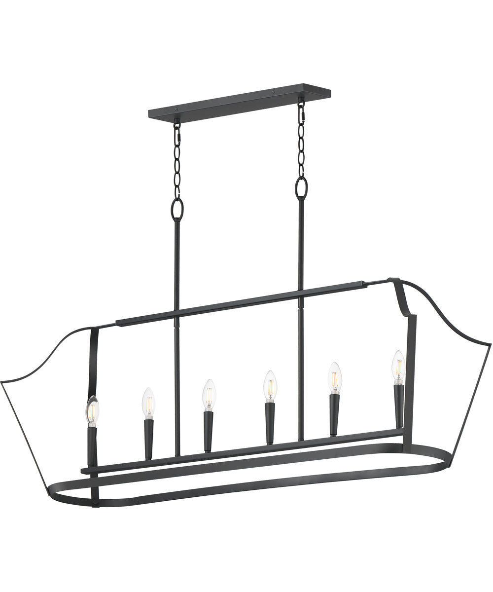 Arden 6-Light Linear Pendant Black