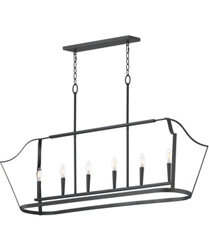 Arden 6-Light Linear Pendant Black