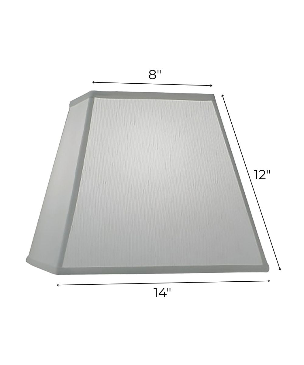 8x14x12 Global White Tapered Square Hardback Lampshade