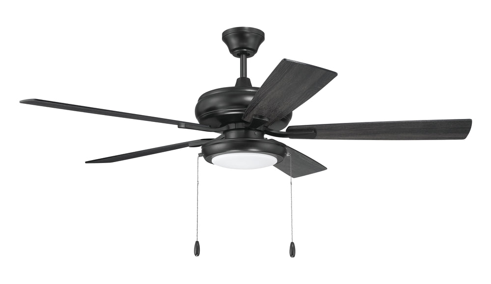 EOS Low Profile 1 bulb Frosted White 52" Ceiling Fan 1-Light Fan Flat Black