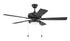 EOS Low Profile 1 bulb Frosted White 52" Ceiling Fan 1-Light Fan Flat Black