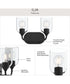 Ilia 2-Light Bath Vanity with Clear Glass Shade Matte Black