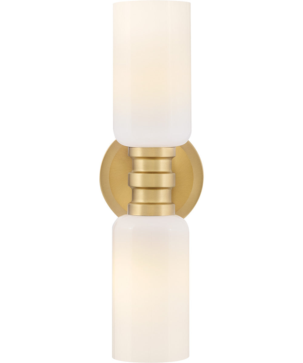 Naomi 2-Light Medium Two Light Sconce in Lacquered Brass