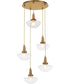 Stockport 5-light Pendant Brushed Brass