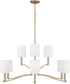 Ingrid 9-Light Chandelier Matte Brass