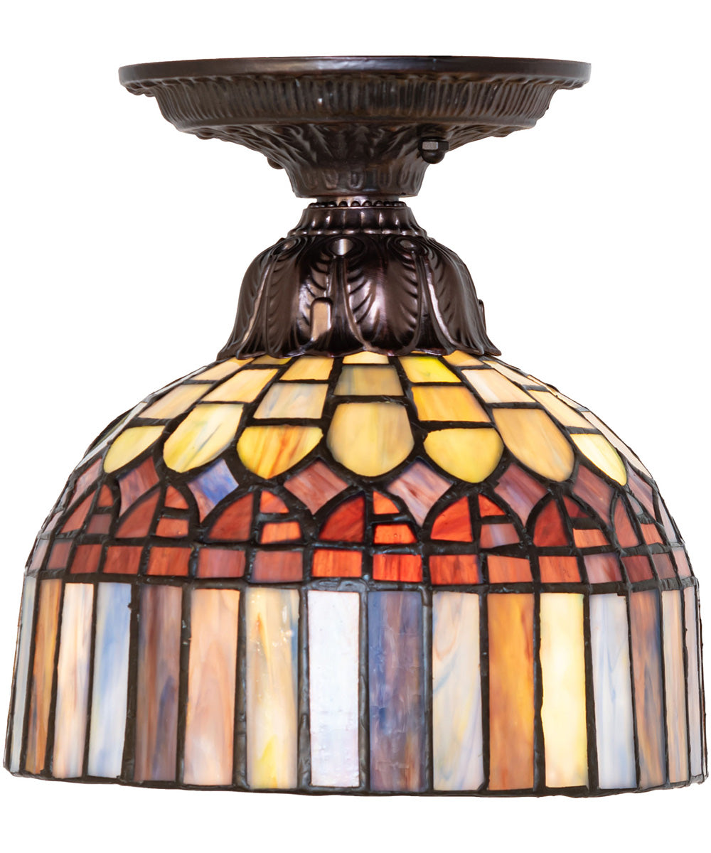 8" Wide Tiffany Candice Flushmount