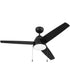 Cozy 52" 3-Blade Ceiling Fan 1-Light Fan Flat Black
