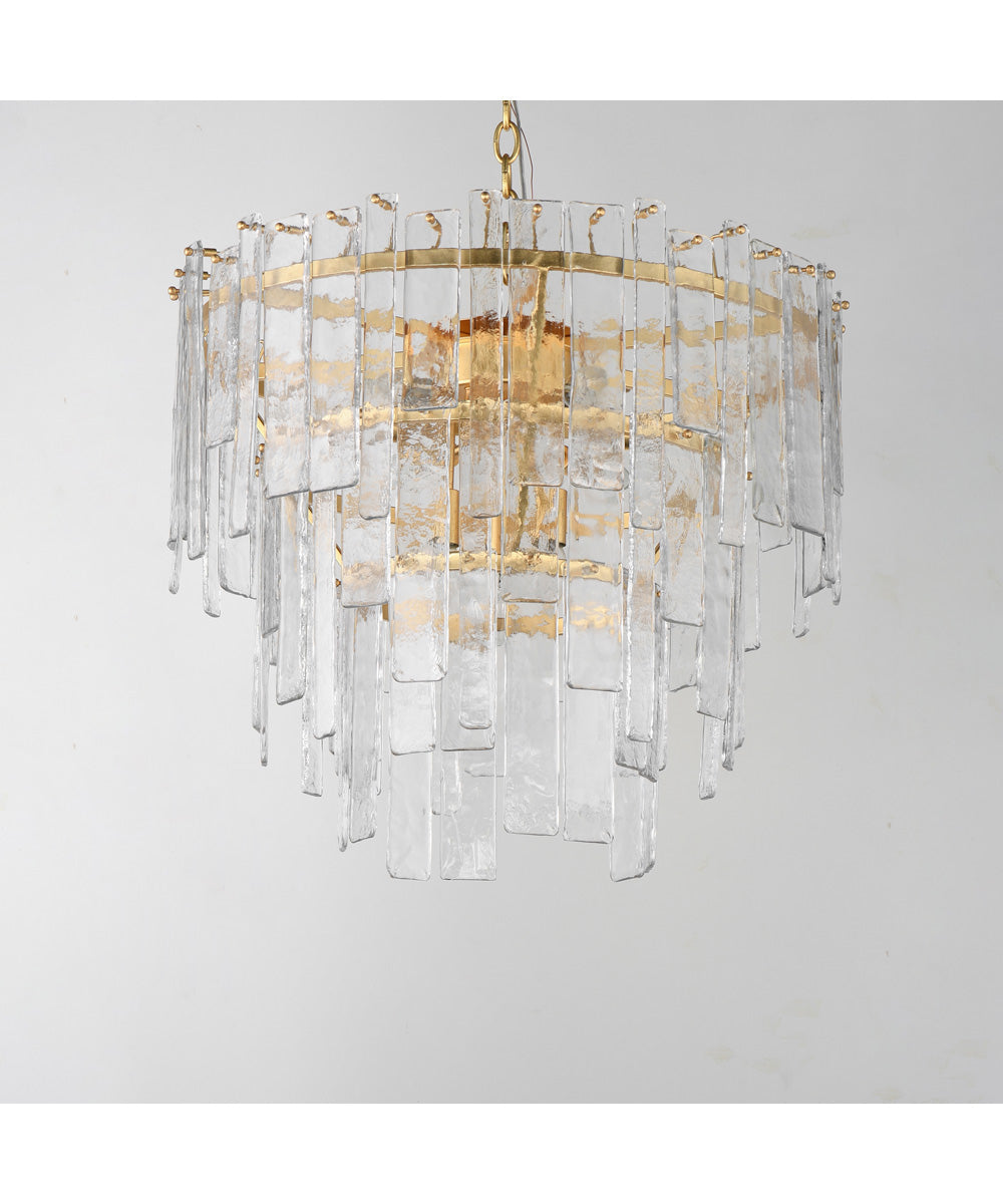 Warren 9-Light Pendant Gold Leaf