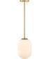 Noor 1 Light Pendant Brushed Gold