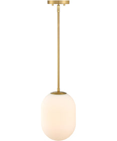 Noor 1 Light Pendant Brushed Gold
